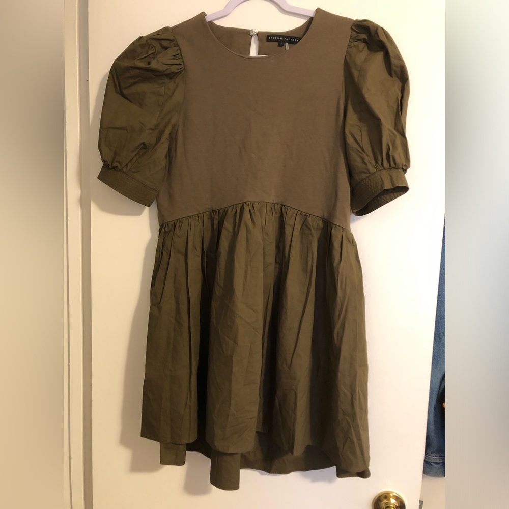 English Factory High Low Knit Combo Dress